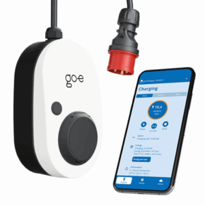 go-e Charger Gemini Flex 11 kW – Type 2 -pistorasia ja etupaneelin LED-rengas