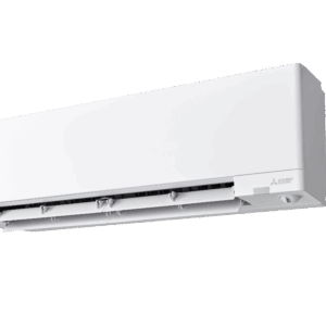 Mitsubishi Electric RZ Hyper Heating -ilmalämpöpumpun valkoinen sisäyksikkö.