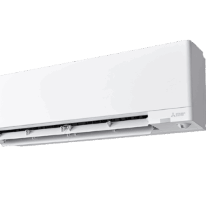 Mitsubishi Electric RZ Hyper Heating -ilmalämpöpumpun valkoinen sisäyksikkö.